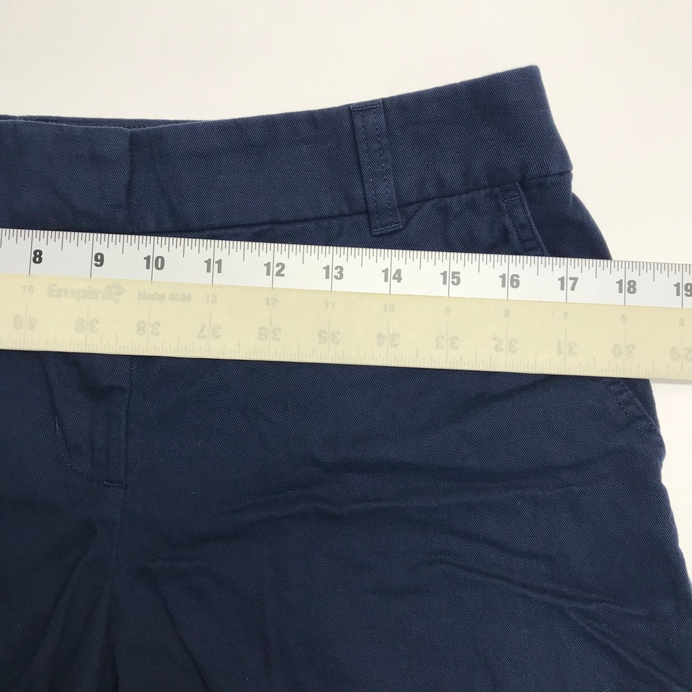 J Crew Navy Blue Pockets Belt Loops Casual Women's Chino Shorts Size 8 - Picture 3 of 9
